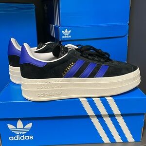 Adidas Women’s Gazelle Bold HQ4408 in Black/Lucid Blue Size  8.5